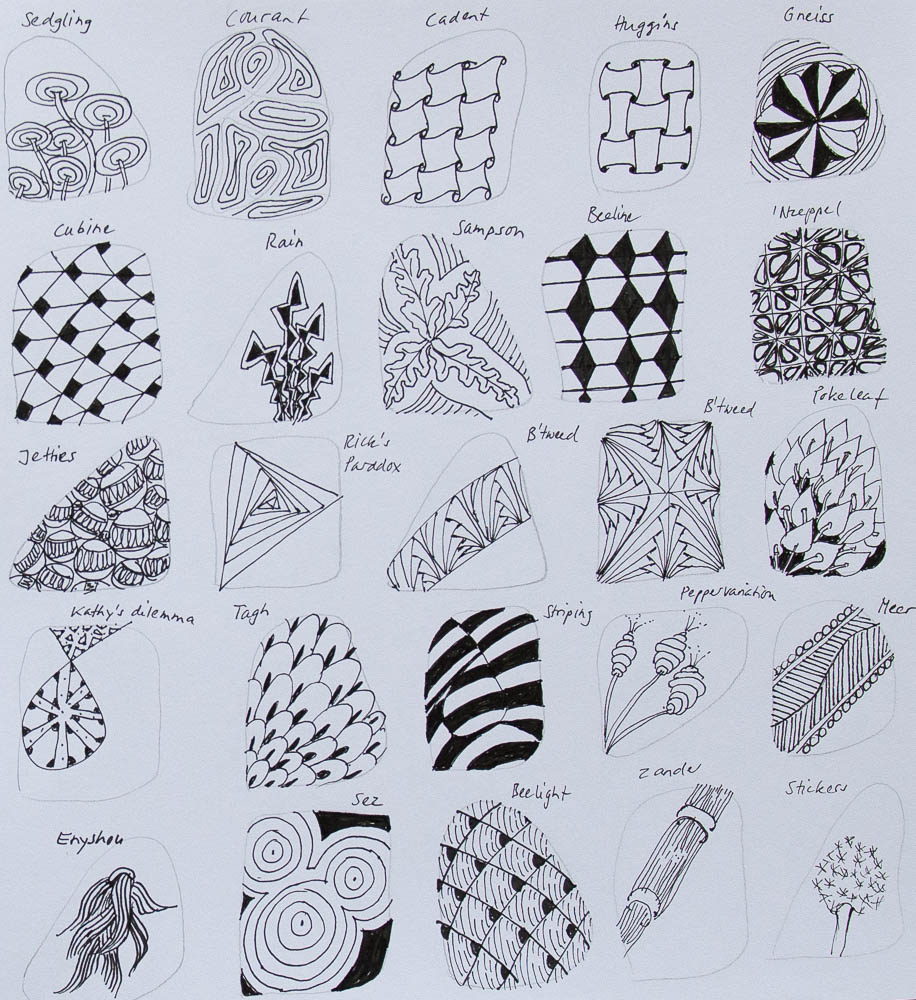 easy zentangles patterns