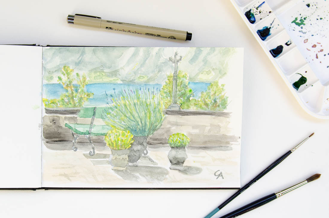 Gouache sketchbook challenge - Christine Aseka