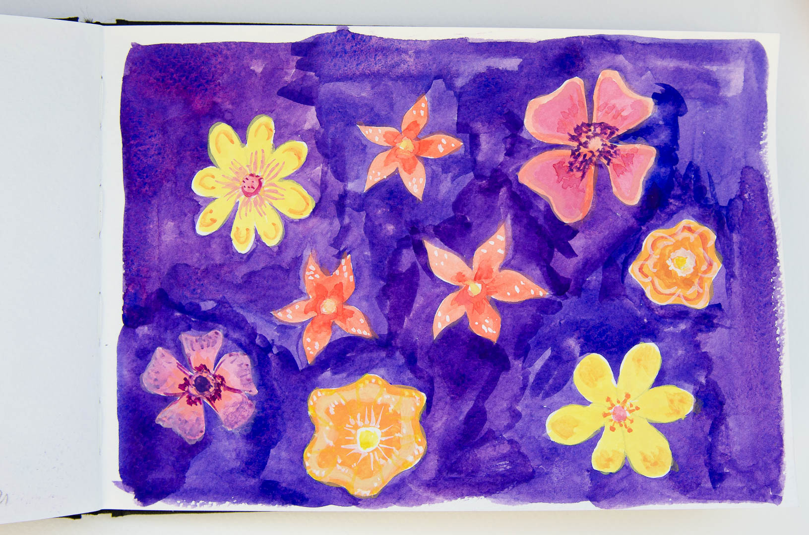 Gouache sketchbook challenge - Christine Aseka