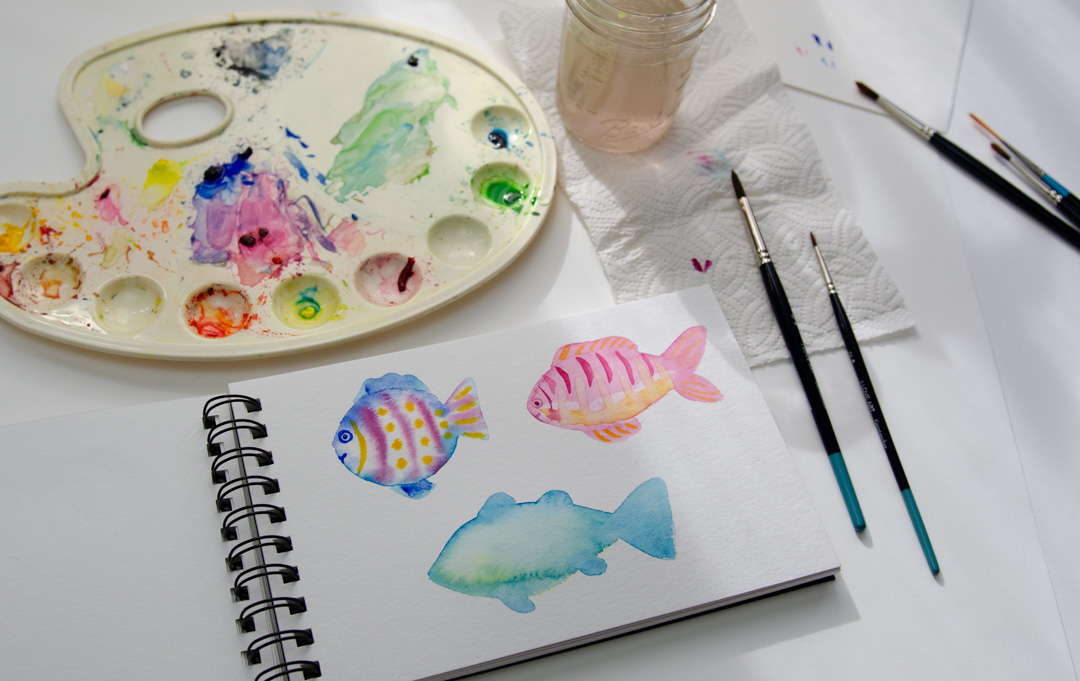 watercolor fish painting